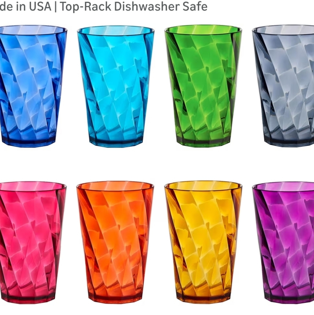 Acrylic Drink Cups 8 Pc Set
